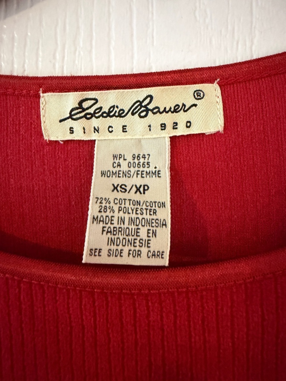 Eddie Bauer Red Long-Sleeve Top Womens XS - Picture 2 of 2